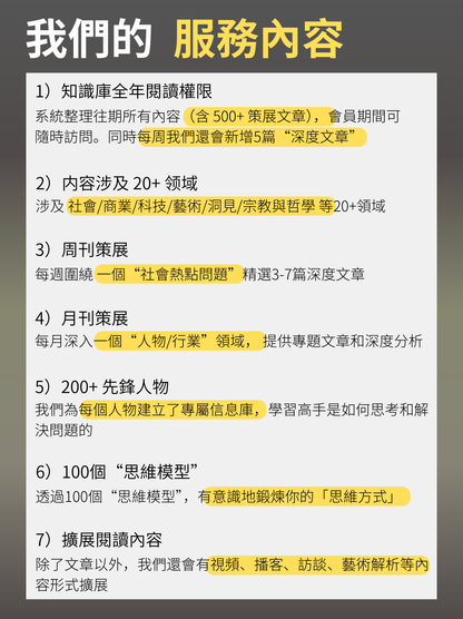 ThinkingLab 的阅读会员 - 订阅（简体）